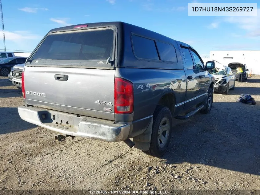 2003 Dodge Ram 1500 VIN: 1D7HU18N43S269727 Lot: 12128785