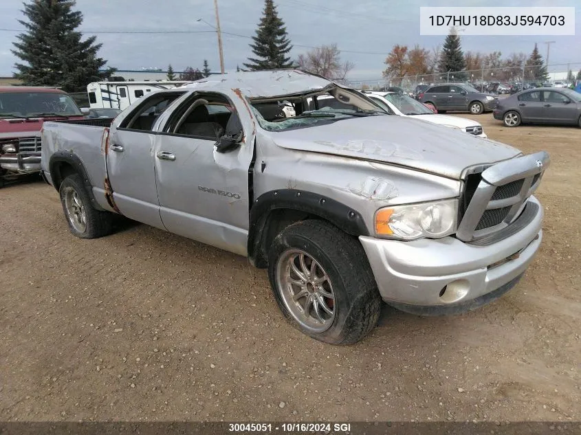 2003 Dodge Ram 1500 St/Slt VIN: 1D7HU18D83J594703 Lot: 30045051