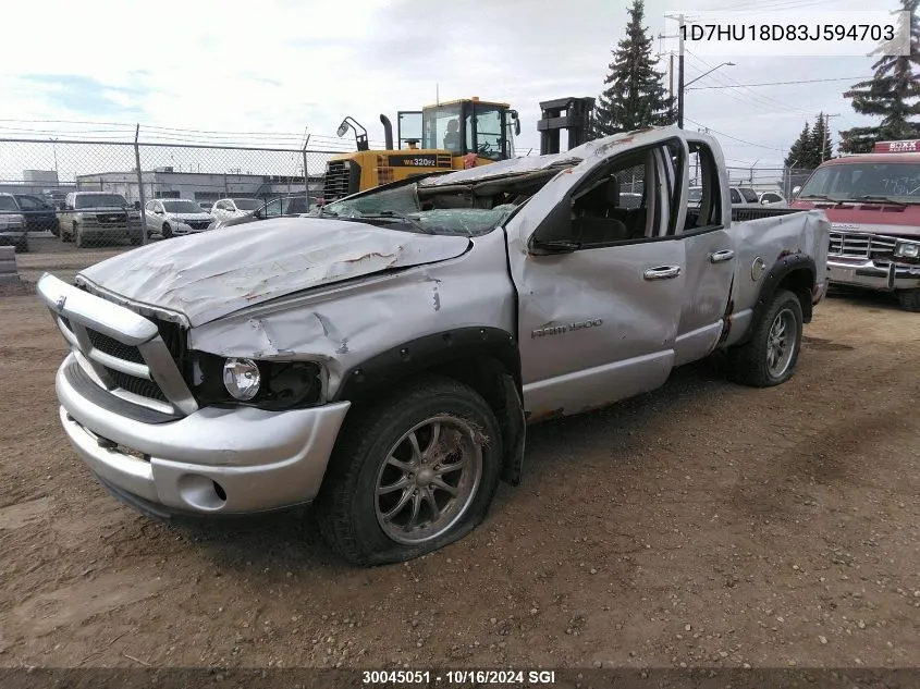 2003 Dodge Ram 1500 St/Slt VIN: 1D7HU18D83J594703 Lot: 30045051