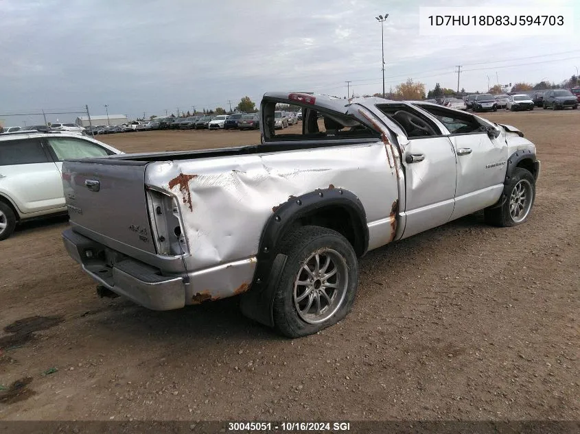 2003 Dodge Ram 1500 St/Slt VIN: 1D7HU18D83J594703 Lot: 30045051