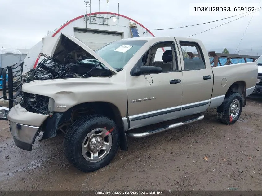 1D3KU28D93J659152 2003 Dodge Ram 2500 Slt/Laramie/St