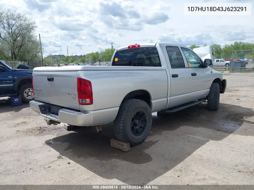 2003 Dodge Ram 1500 Slt/Laramie/St VIN: 1D7HU18D43J623291 Lot: 39409618