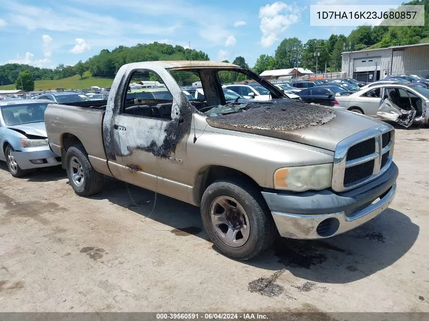 2003 Dodge Ram 1500 St VIN: 1D7HA16K23J680857 Lot: 39560591