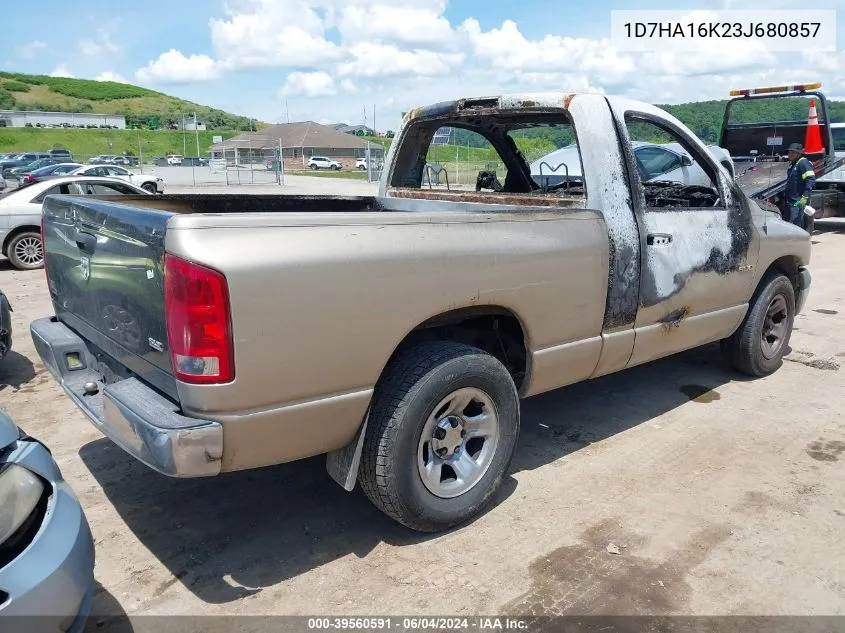 2003 Dodge Ram 1500 St VIN: 1D7HA16K23J680857 Lot: 39560591