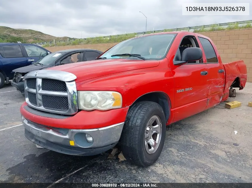 2003 Dodge Ram 1500 Slt/Laramie/St VIN: 1D3HA18N93J526378 Lot: 39625972