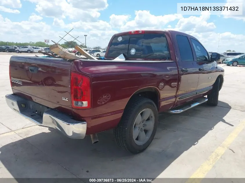 2003 Dodge Ram 1500 VIN: 1D7HA18N13S371432 Lot: 39736873