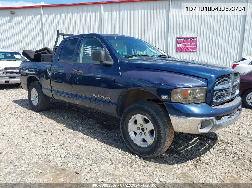 2003 Dodge Ram 1500 Slt/Laramie/St VIN: 1D7HU18D43J573704 Lot: 39802687