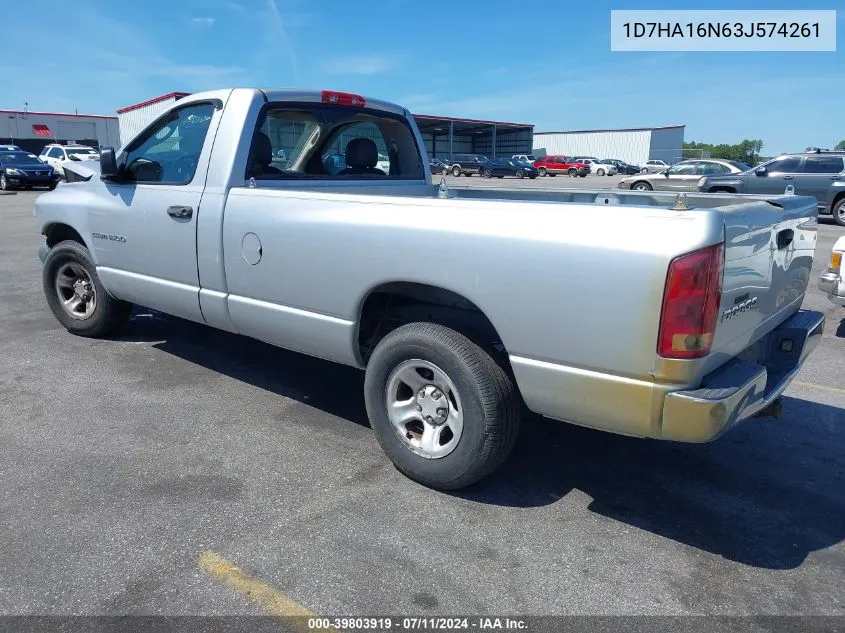 2003 Dodge Ram 1500 Slt/Laramie/St VIN: 1D7HA16N63J574261 Lot: 39803919