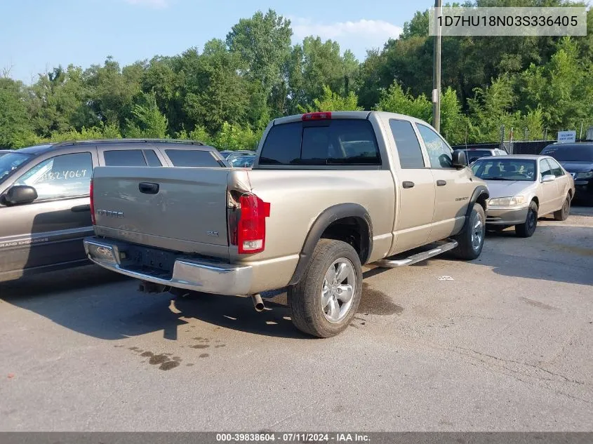 2003 Dodge Ram 1500 Slt/Laramie/St VIN: 1D7HU18N03S336405 Lot: 39838604