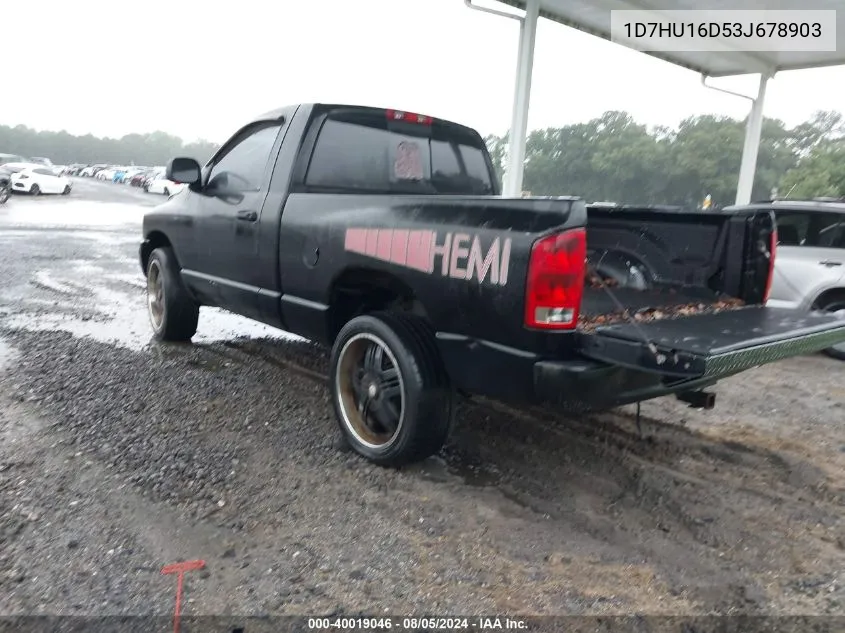 2003 Dodge Ram 1500 Slt/Laramie/St VIN: 1D7HU16D53J678903 Lot: 40019046