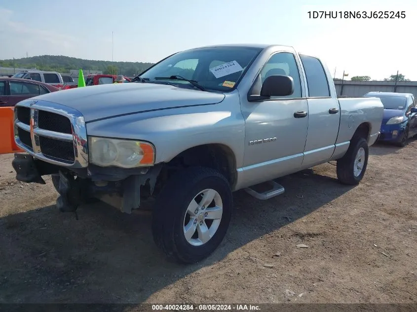 2003 Dodge Ram 1500 Slt/Laramie/St VIN: 1D7HU18N63J625245 Lot: 40024284