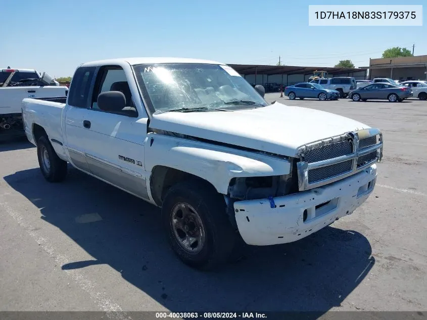 2003 Dodge Ram 1500 VIN: 1D7HA18N83S179375 Lot: 40038063