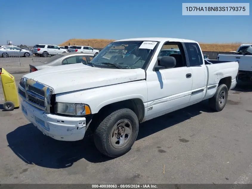 2003 Dodge Ram 1500 VIN: 1D7HA18N83S179375 Lot: 40038063