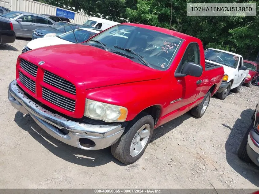 2003 Dodge Ram 1500 Slt/Laramie/St VIN: 1D7HA16N63J513850 Lot: 40050365