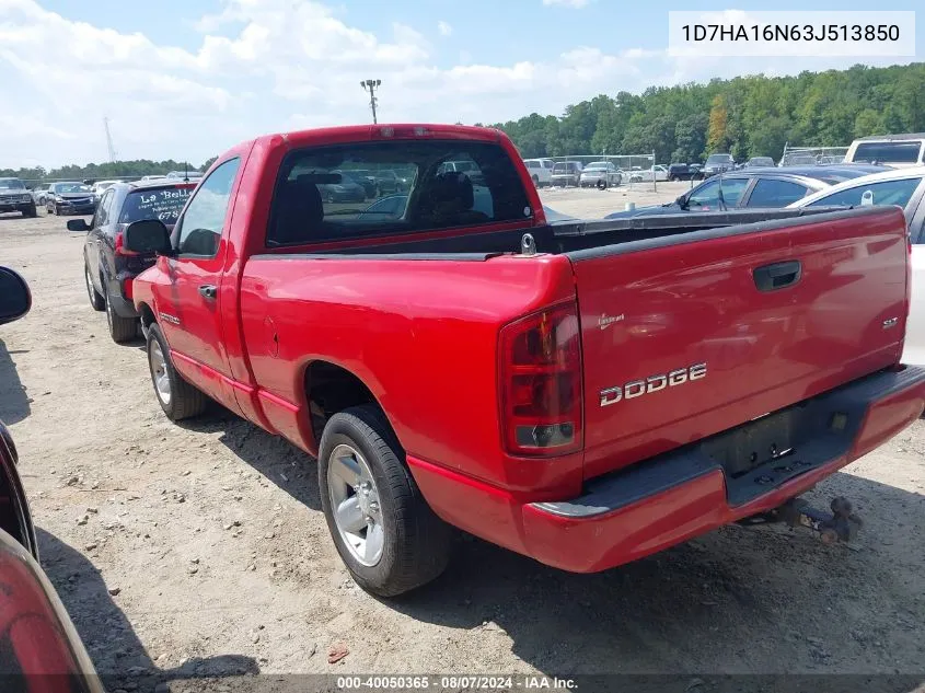 2003 Dodge Ram 1500 Slt/Laramie/St VIN: 1D7HA16N63J513850 Lot: 40050365