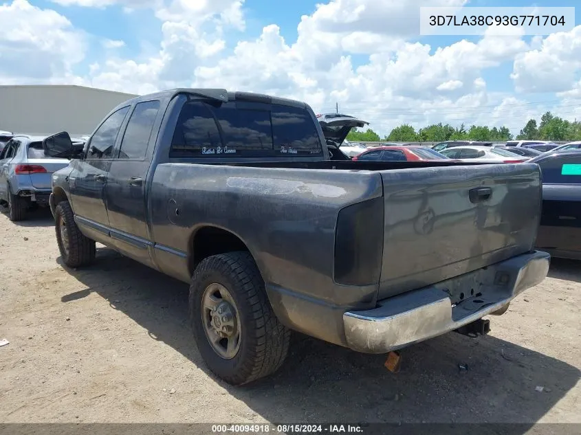 2003 Dodge Ram 3500 Slt/Laramie/St VIN: 3D7LA38C93G771704 Lot: 40094918