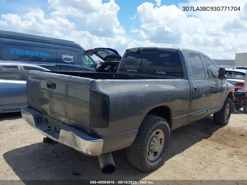 2003 Dodge Ram 3500 Slt/Laramie/St VIN: 3D7LA38C93G771704 Lot: 40094918