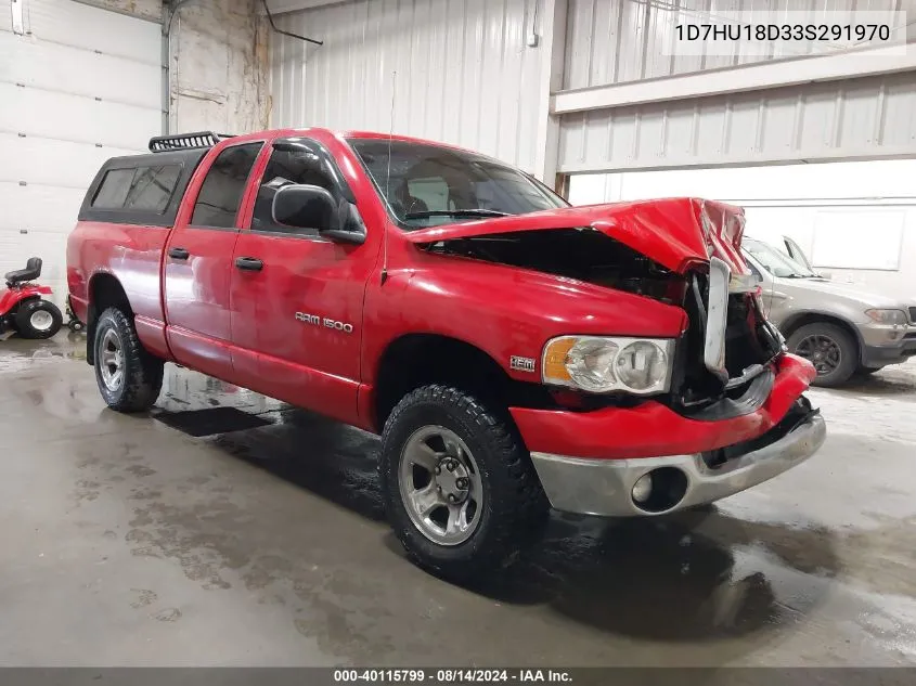 2003 Dodge Ram 1500 Slt/Laramie/St VIN: 1D7HU18D33S291970 Lot: 40115799