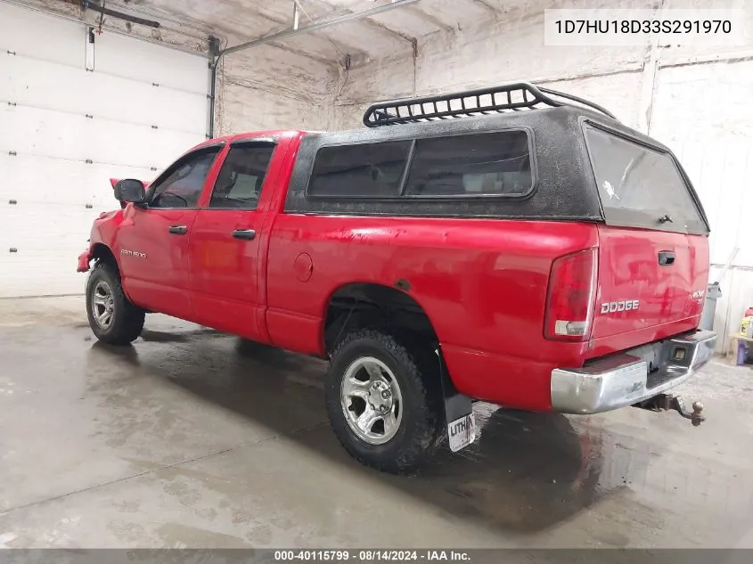 2003 Dodge Ram 1500 Slt/Laramie/St VIN: 1D7HU18D33S291970 Lot: 40115799