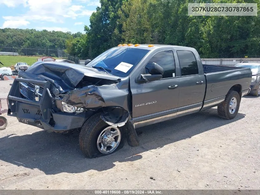 2003 Dodge Ram 2500 Slt/Laramie/St VIN: 3D7KU28C73G787865 Lot: 40119608