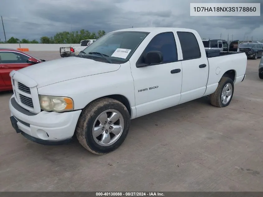 2003 Dodge Ram 1500 Slt/Laramie/St VIN: 1D7HA18NX3S178860 Lot: 40130088