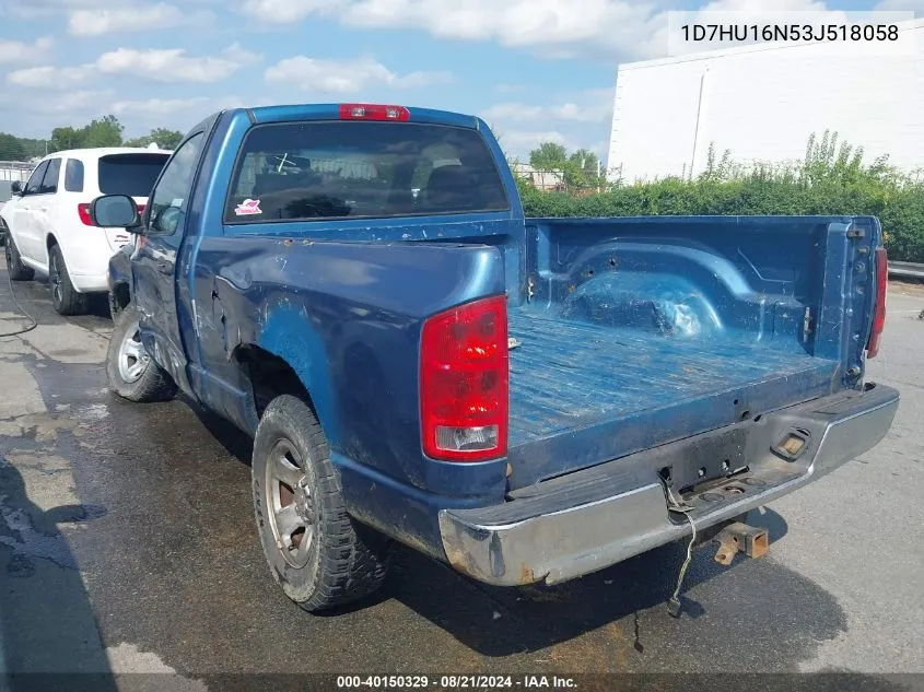 1D7HU16N53J518058 2003 Dodge Ram 1500 Slt/Laramie/St