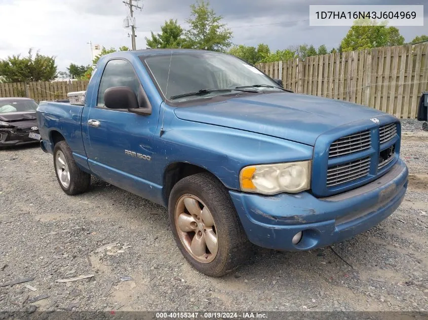 2003 Dodge Ram 1500 Slt/Laramie/St VIN: 1D7HA16N43J604969 Lot: 40155347