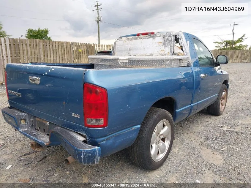 2003 Dodge Ram 1500 Slt/Laramie/St VIN: 1D7HA16N43J604969 Lot: 40155347