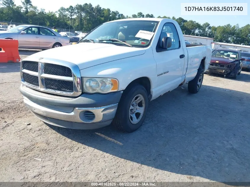 2003 Dodge Ram 1500 St VIN: 1D7HA16K83J501740 Lot: 40162525