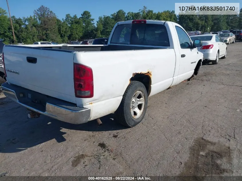 2003 Dodge Ram 1500 St VIN: 1D7HA16K83J501740 Lot: 40162525