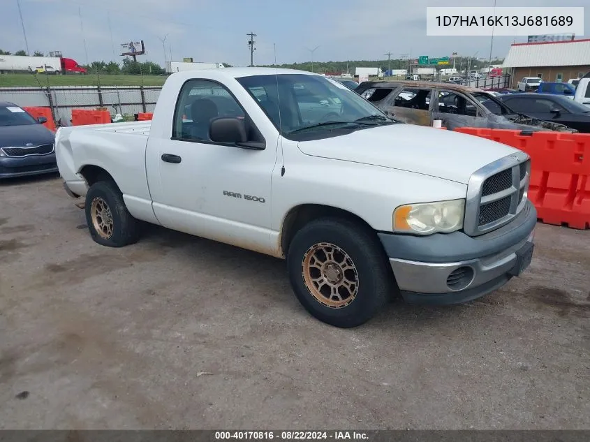 1D7HA16K13J681689 2003 Dodge Ram 1500 St