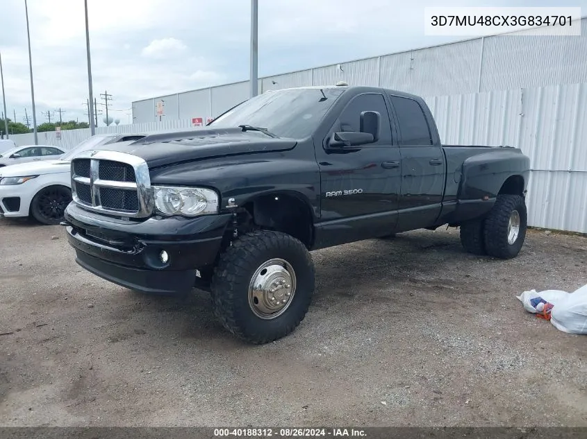 2003 Dodge Ram 3500 Slt/Laramie/St VIN: 3D7MU48CX3G834701 Lot: 40188312