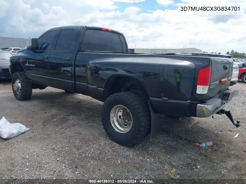 2003 Dodge Ram 3500 Slt/Laramie/St VIN: 3D7MU48CX3G834701 Lot: 40188312