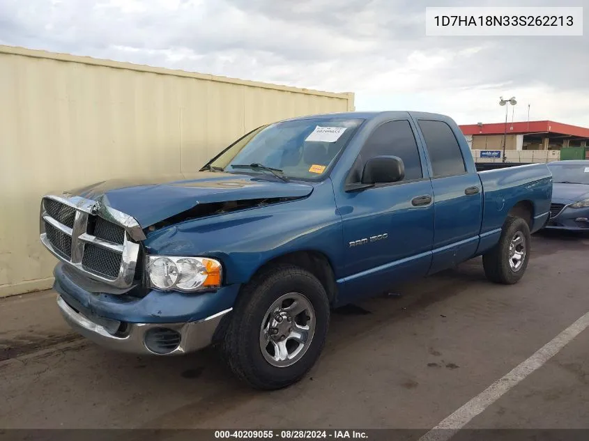 2003 Dodge Ram 1500 Slt/Laramie/St VIN: 1D7HA18N33S262213 Lot: 40209055