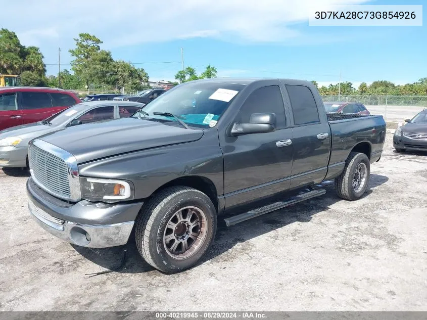 2003 Dodge Ram 2500 Slt/Laramie/St VIN: 3D7KA28C73G854926 Lot: 40219945