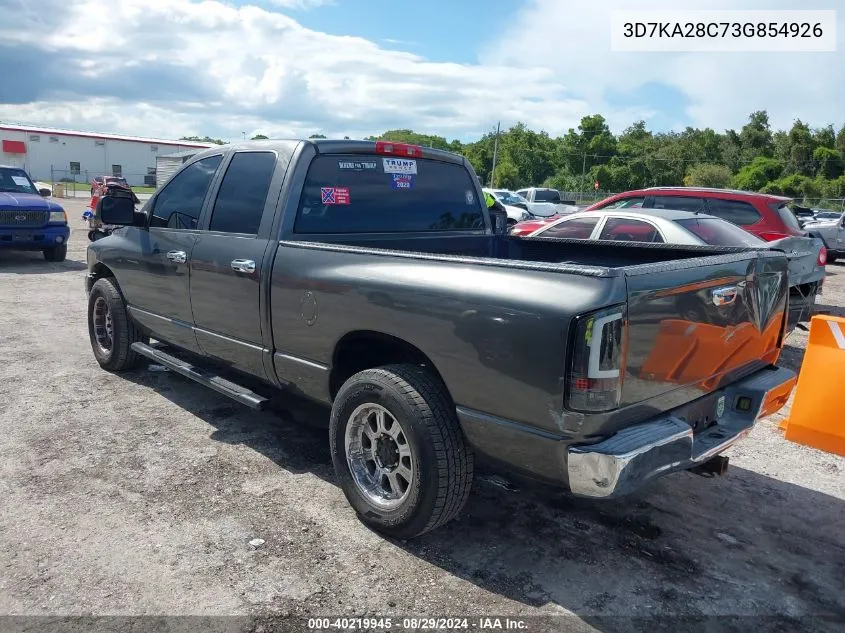 2003 Dodge Ram 2500 Slt/Laramie/St VIN: 3D7KA28C73G854926 Lot: 40219945