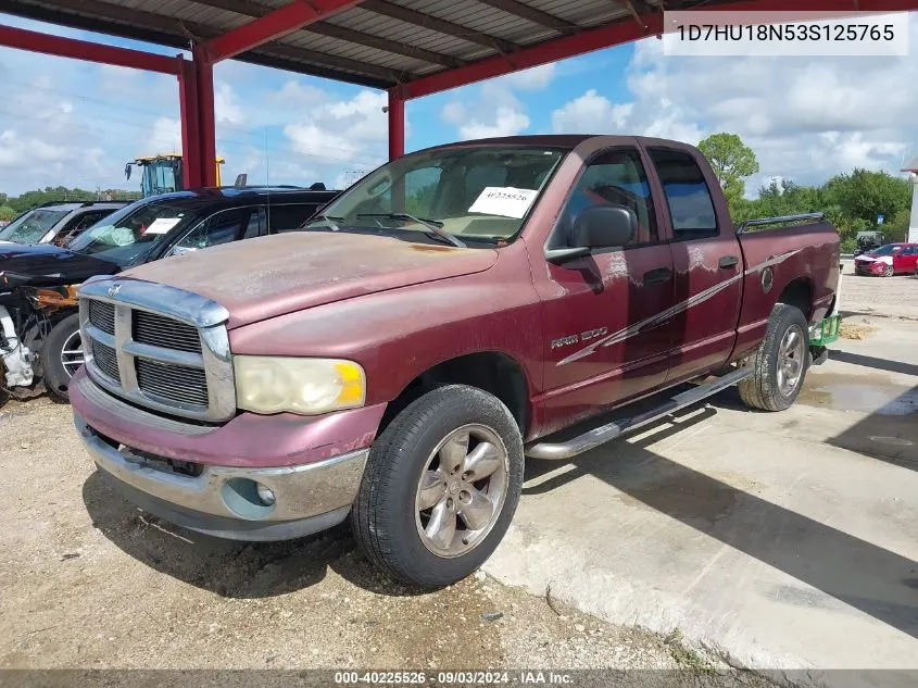 2003 Dodge Ram 1500 Slt/Laramie/St VIN: 1D7HU18N53S125765 Lot: 40225526