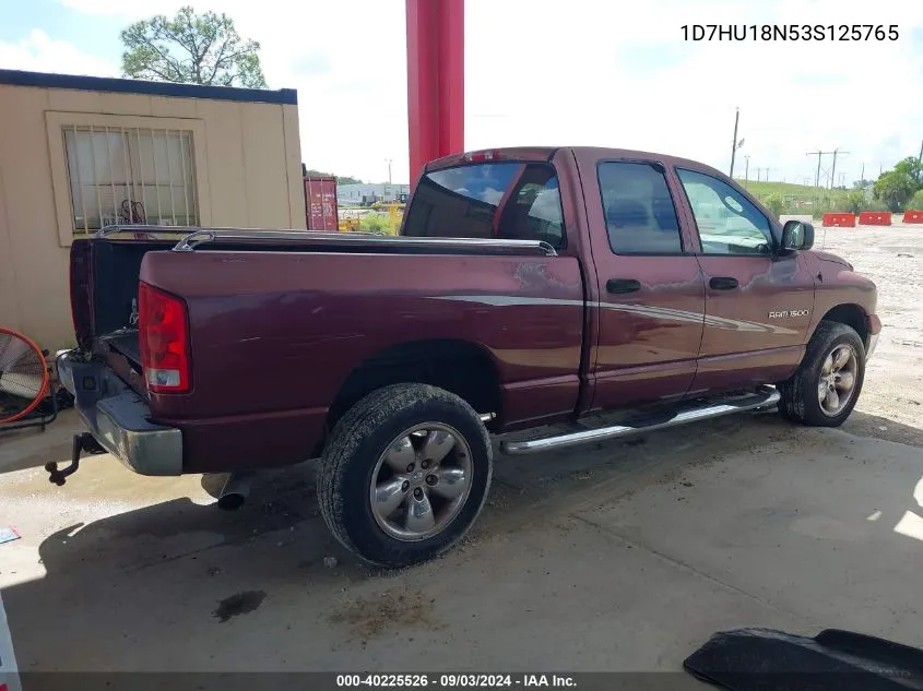 2003 Dodge Ram 1500 Slt/Laramie/St VIN: 1D7HU18N53S125765 Lot: 40225526