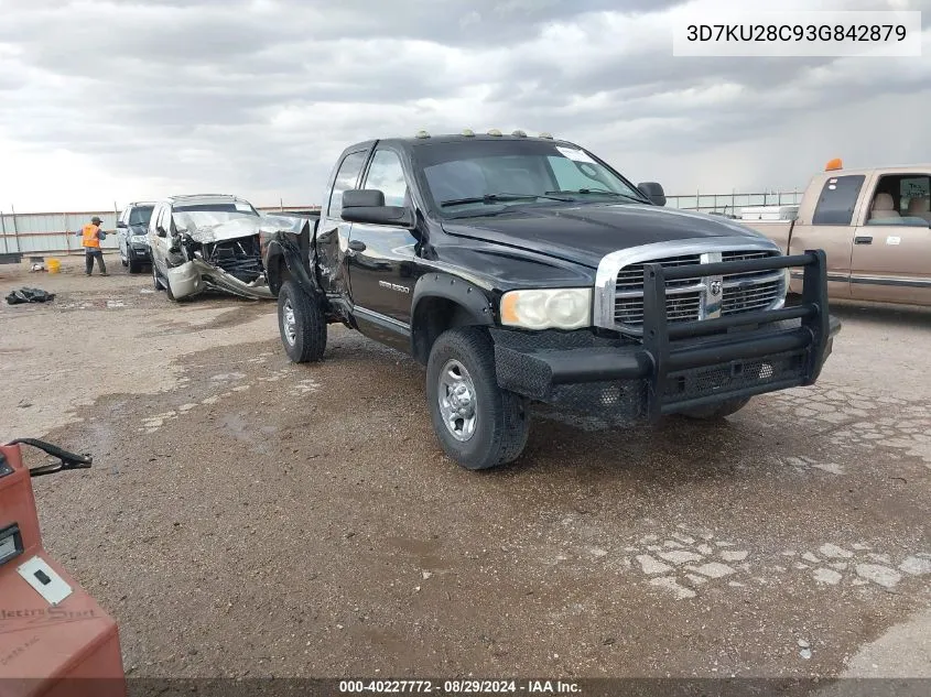 2003 Dodge Ram 2500 Slt/Laramie/St VIN: 3D7KU28C93G842879 Lot: 40227772