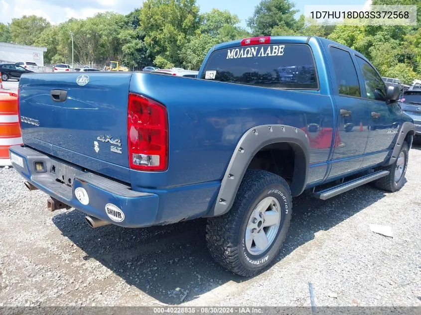 2003 Dodge Ram 1500 Slt/Laramie/St VIN: 1D7HU18D03S372568 Lot: 40228835