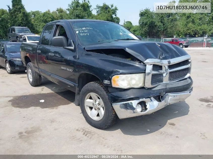 2003 Dodge Ram 1500 Slt/Laramie/St VIN: 1D7HU18D33J600746 Lot: 40232947