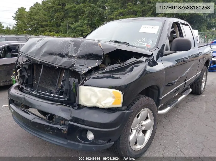 2003 Dodge Ram 1500 Slt/Laramie/St VIN: 1D7HU18Z63S180258 Lot: 40249365