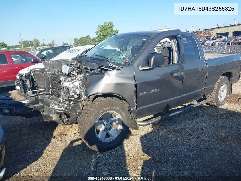 2003 Dodge Ram 1500 St/Slt VIN: 1D7HA18D43S255326 Lot: 40249636