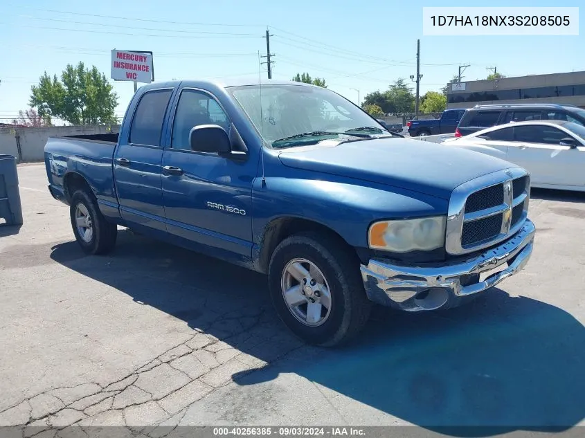 2003 Dodge Ram 1500 Slt/Laramie/St VIN: 1D7HA18NX3S208505 Lot: 40256385