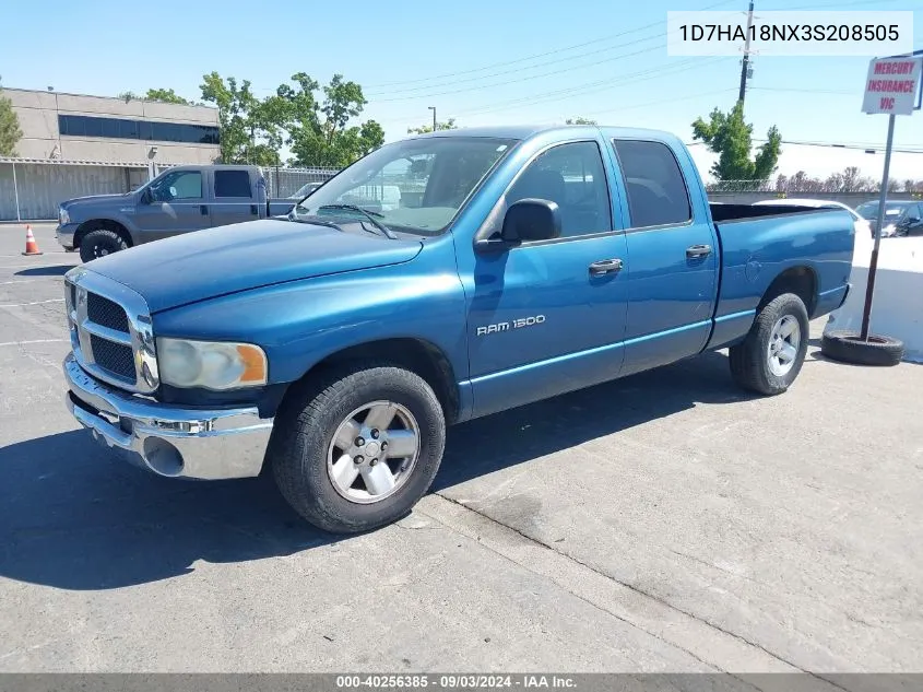 2003 Dodge Ram 1500 Slt/Laramie/St VIN: 1D7HA18NX3S208505 Lot: 40256385