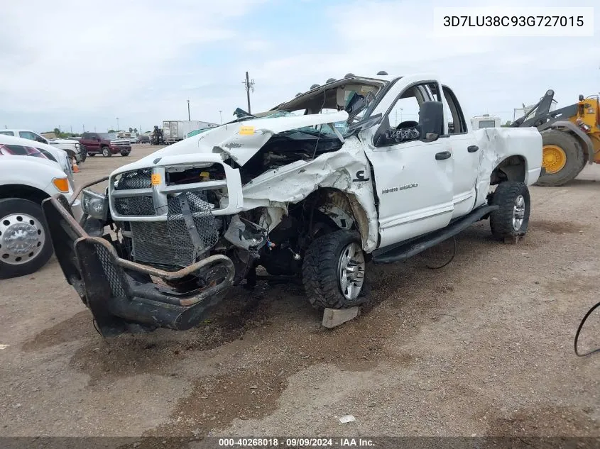 2003 Dodge Ram 3500 Slt/Laramie/St VIN: 3D7LU38C93G727015 Lot: 40268018