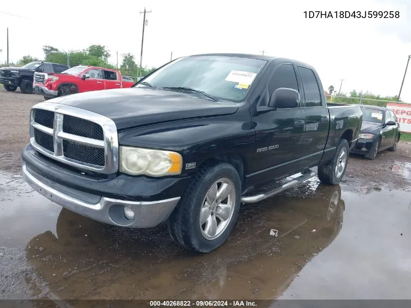 2003 Dodge Ram 1500 Slt/Laramie/St VIN: 1D7HA18D43J599258 Lot: 40268822