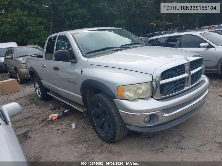 2003 Dodge Ram 1500 Slt/Laramie/St VIN: 1D7HU18N33S166184 Lot: 40274092