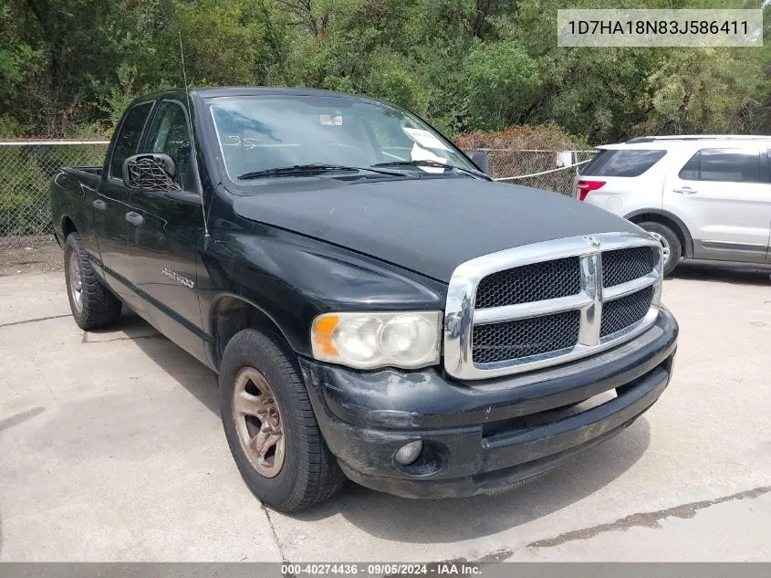 2003 Dodge Ram 1500 Slt/Laramie/St VIN: 1D7HA18N83J586411 Lot: 40274436