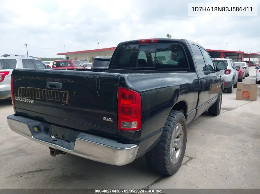 2003 Dodge Ram 1500 Slt/Laramie/St VIN: 1D7HA18N83J586411 Lot: 40274436